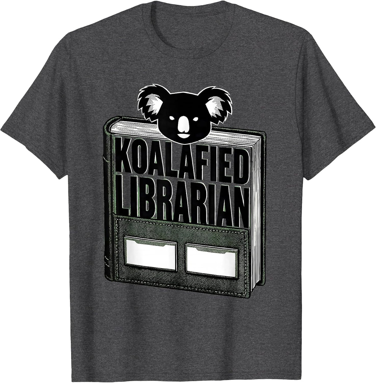 Koalafied Librarian Funny Koala Lover Book Lover Gift T-Shirt - Dark Heather Grey