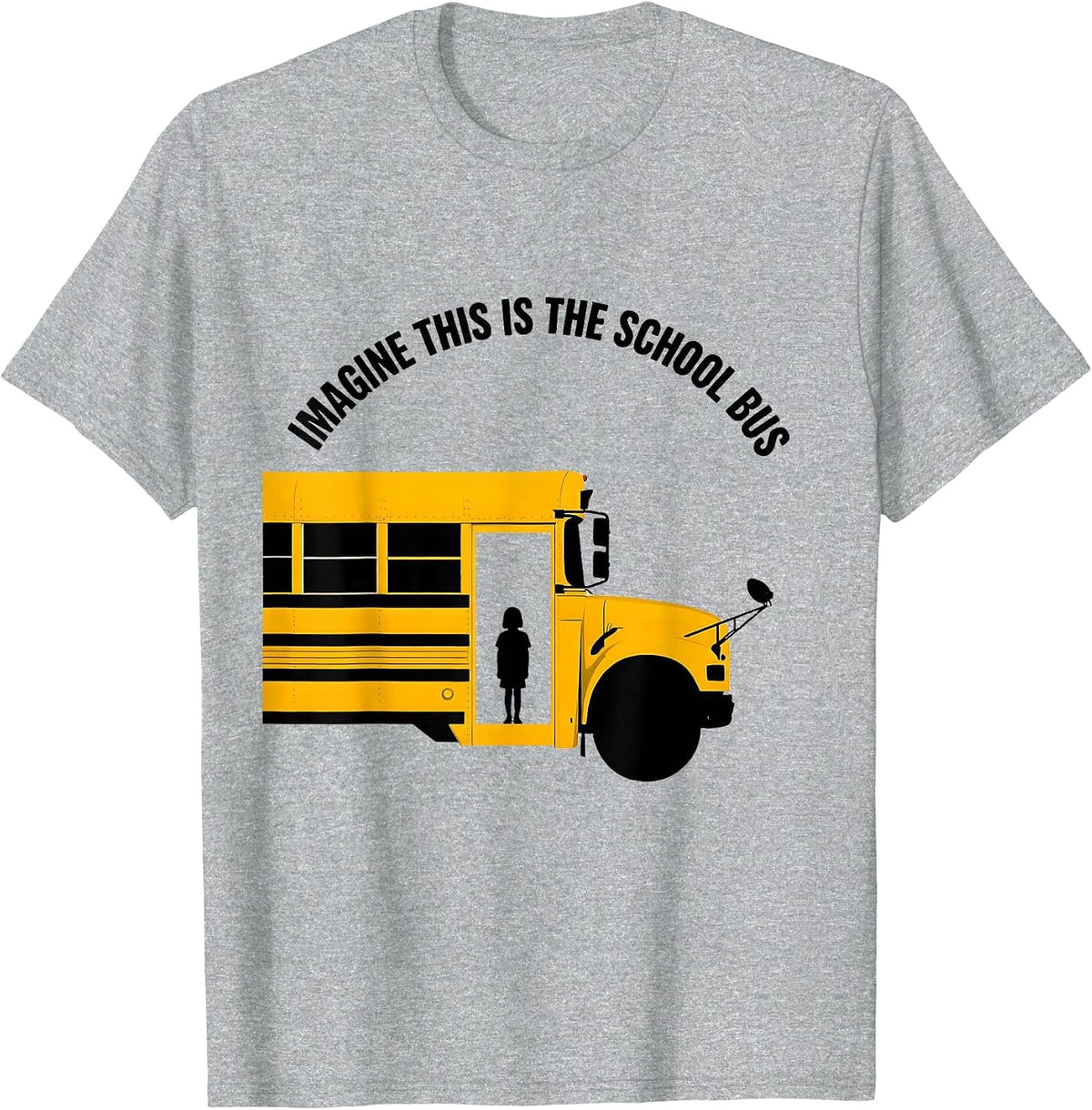Men's Imagine This Is The School Bus Funny Bus Driver Halloween T-Shirt - Heather Grey