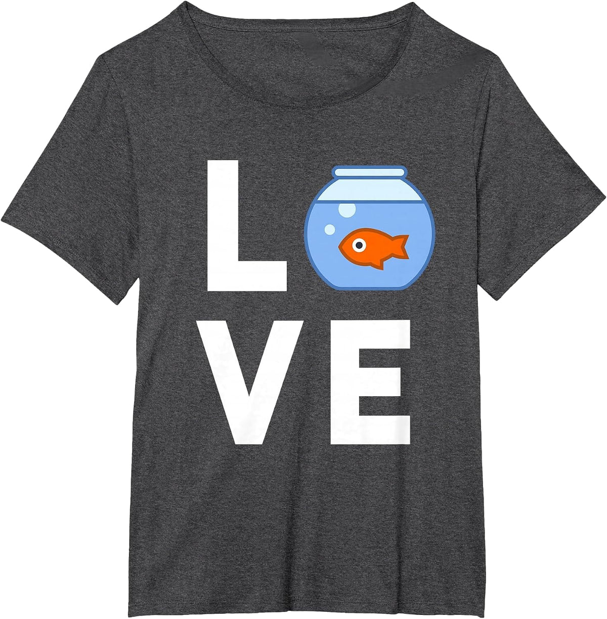 I Love My Goldfish Cute Fishbowl Pet Fish Lover Kids T-Shirt - Dark Heather Grey