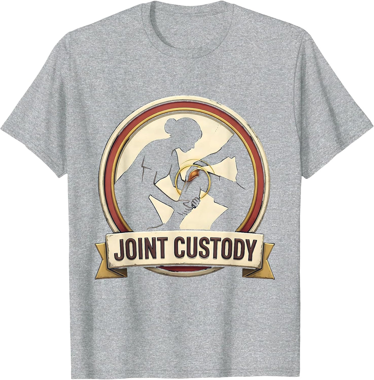 Men's Joint Custody Funny Physical Therapist PT Massage Therapy T-Shirt - Heather Grey