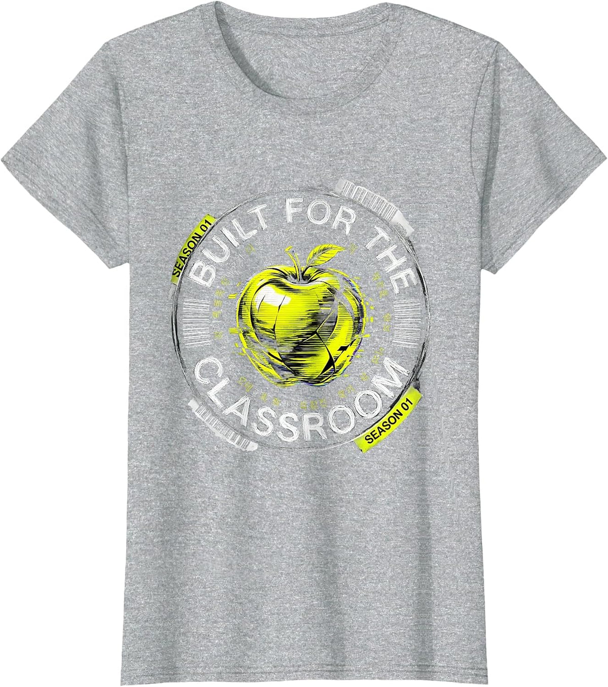 Built for the Classroom Back to School Teacher Design T-Shirt - Heather Grey