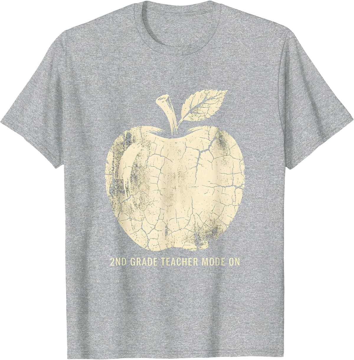Men's 2nd Grade Teacher Mode On Educator Design T-Shirt - Heather Grey