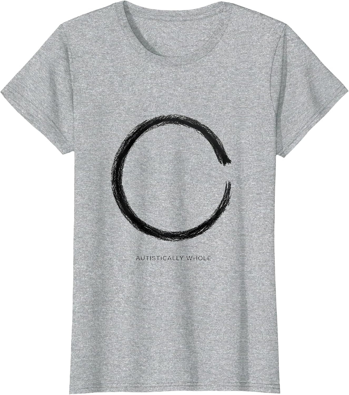 Autistically Whole Minimalist Neurodiversity Awareness T-Shirt - Heather Grey