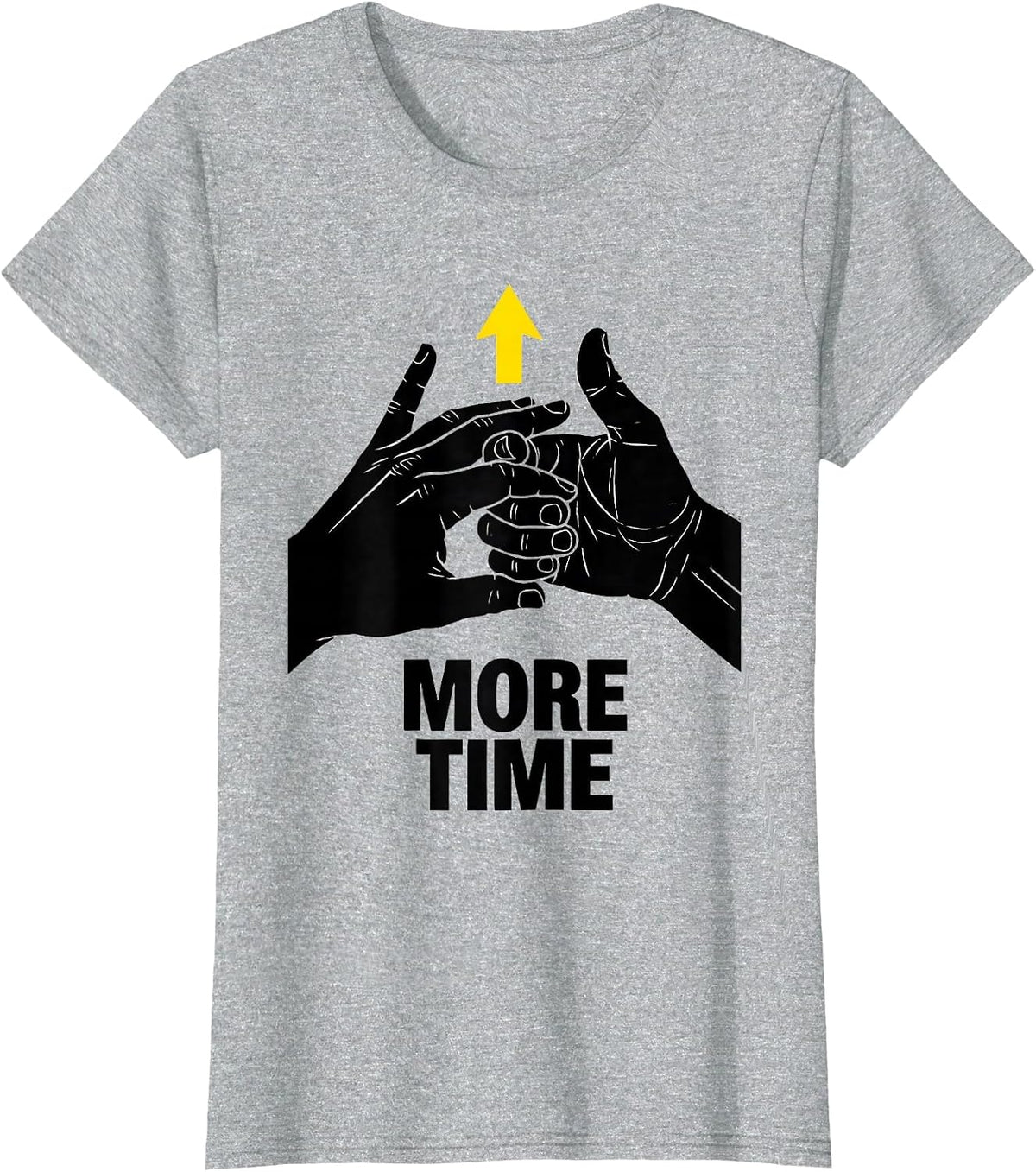 More Time Stencil ASL Sign Language Teacher Classroom Humor T-Shirt - Heather Grey