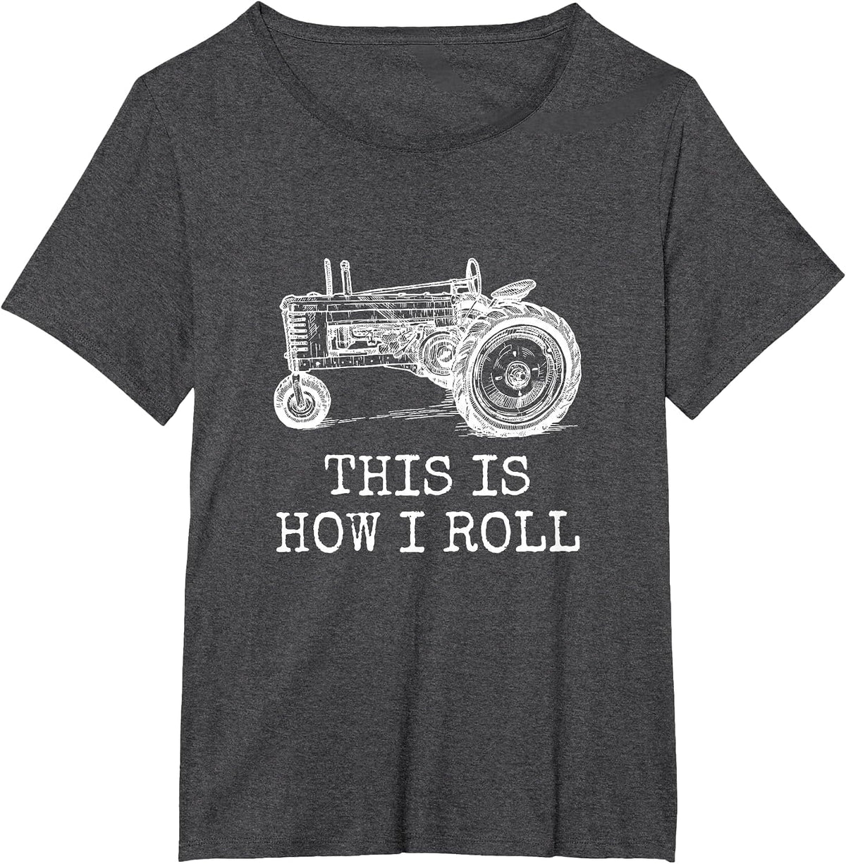 Farming This is How I Roll Tractor Farmer T-Shirt - Dark Heather Grey
