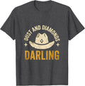 Men's Dust and Diamonds Darling Girls Western Design T-Shirt - Dark Heather Grey