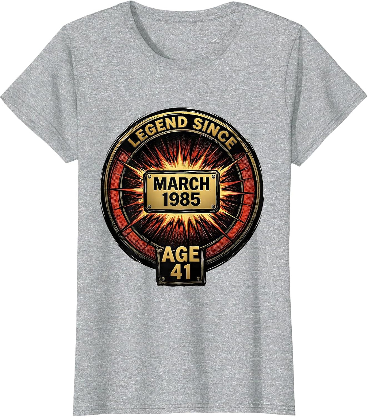 Women's LEGEND SINCE MARCH 1985 AGE 41 Vintage Retro Birthday Men T-Shirt - Heather Grey