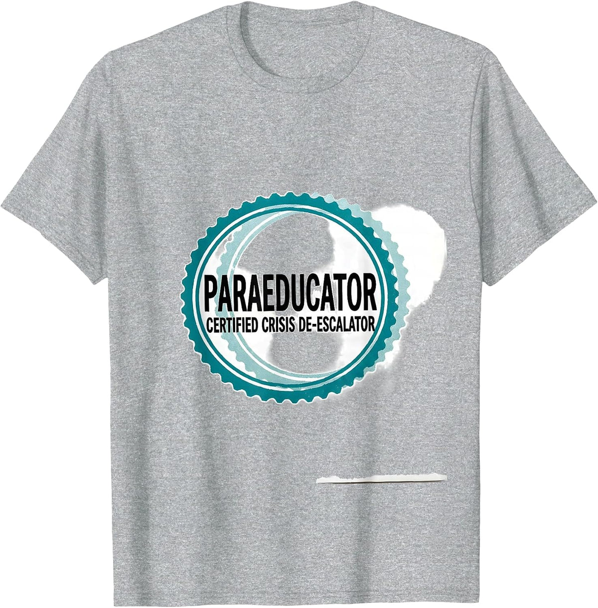 Men's Paraeducator: Certified Crisis De-escalator School Staff T-Shirt - Heather Grey