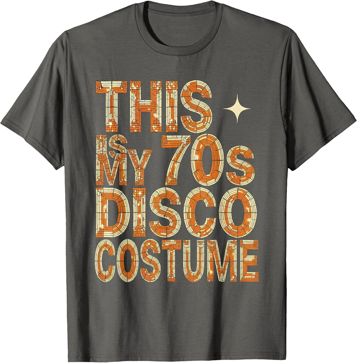 Men's This Is My 70s Disco Costume Retro Halloween Party Disco T-Shirt - Asphalt Grey