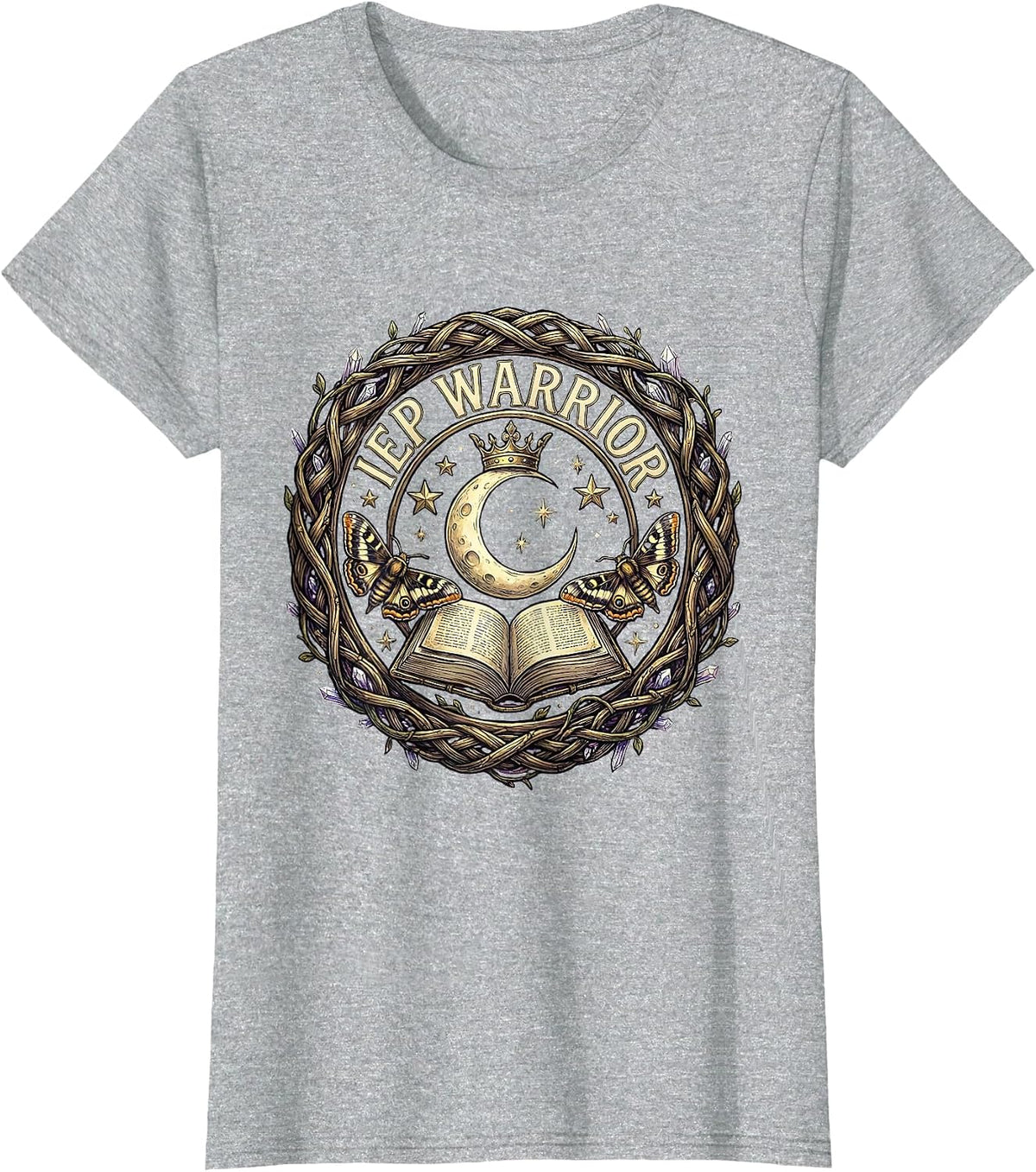 IEP Warrior Special Education Teacher Design T-Shirt - Heather Grey
