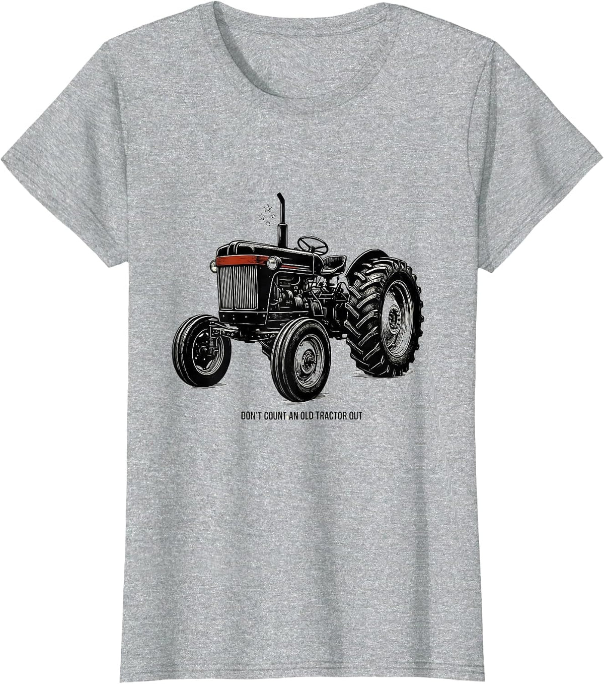 Don't Count An Old Tractor Out Vintage Farm Tractor T-Shirt - Heather Grey