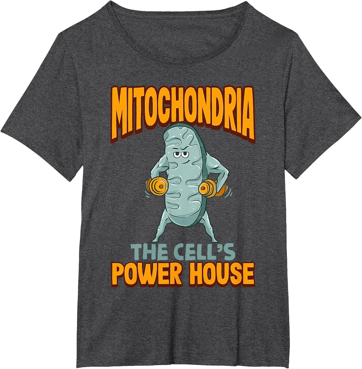 Mitochondria the Cell´s Power House Student Biology Teacher T-Shirt - Dark Heather Grey