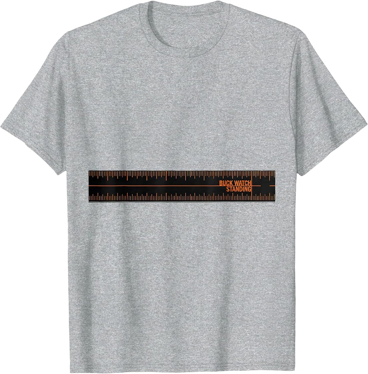 Men's Buck Watch Standing Funny Deer Hunting Hunter Dad Gift T-Shirt - Heather Grey