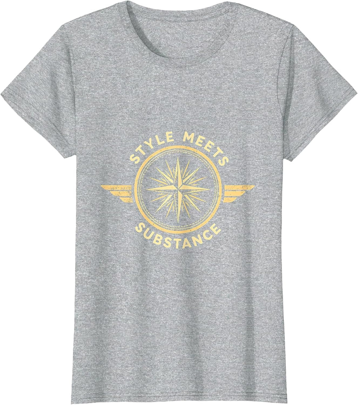 Style Meets Substance Men's Graphic Designer Tee T-Shirt - Heather Grey