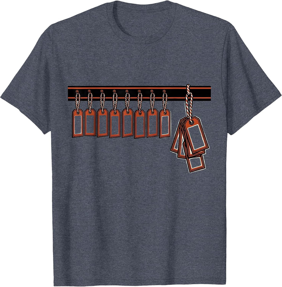 Hall Pass Tags Teacher Christmas Humor Stenciled T-Shirt - Heather Blue