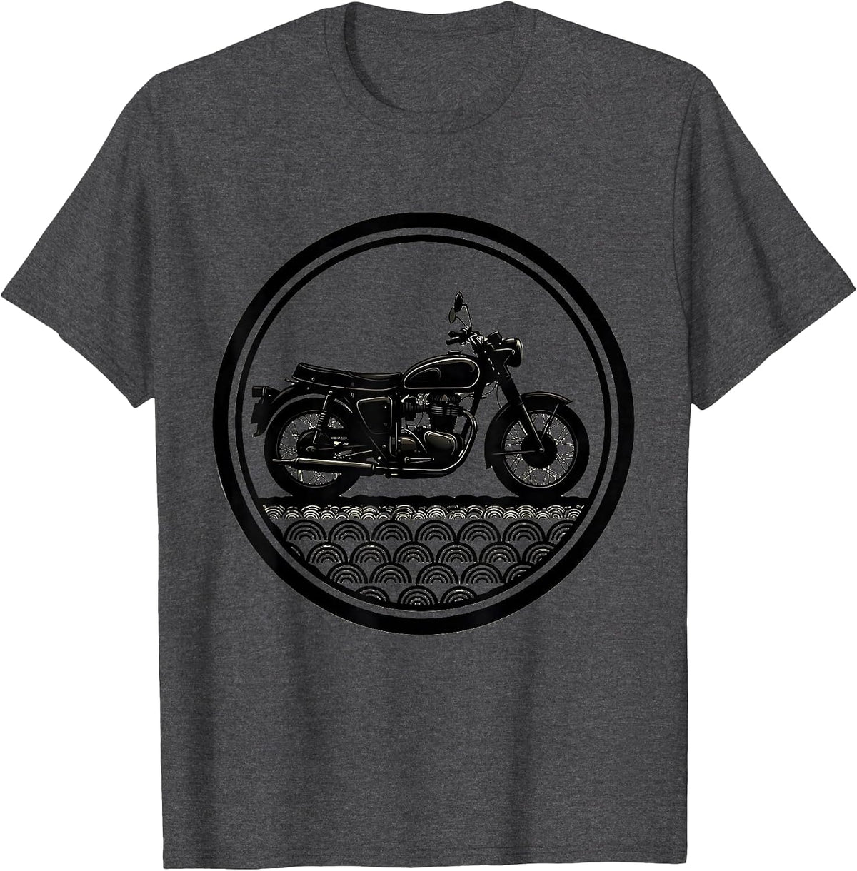 Milwaukee Vintage Motorcycle Cobblestone Street T-Shirt - Dark Heather Grey