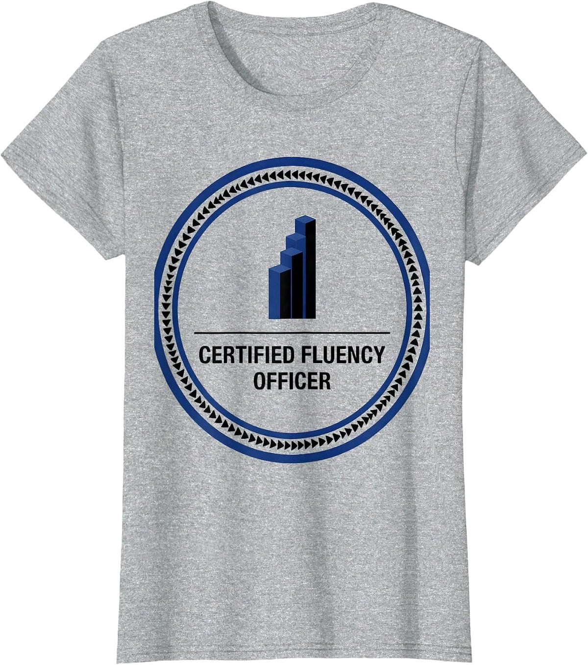 Certified Fluency Officer Geometric Speech-Language T-Shirt - Heather Grey