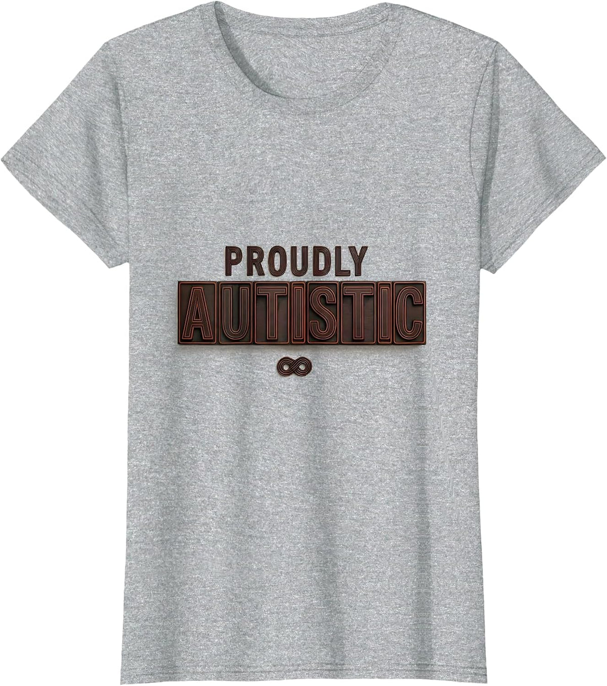 Women's Proudly Autistic Neurodiversity Identity Gift Awareness T-Shirt - Heather Grey