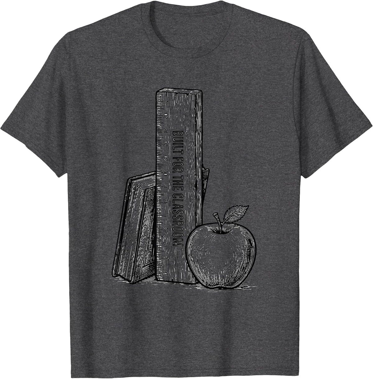 Men's Built for the Classroom Elementary Teacher Design T-Shirt - Dark Heather Grey
