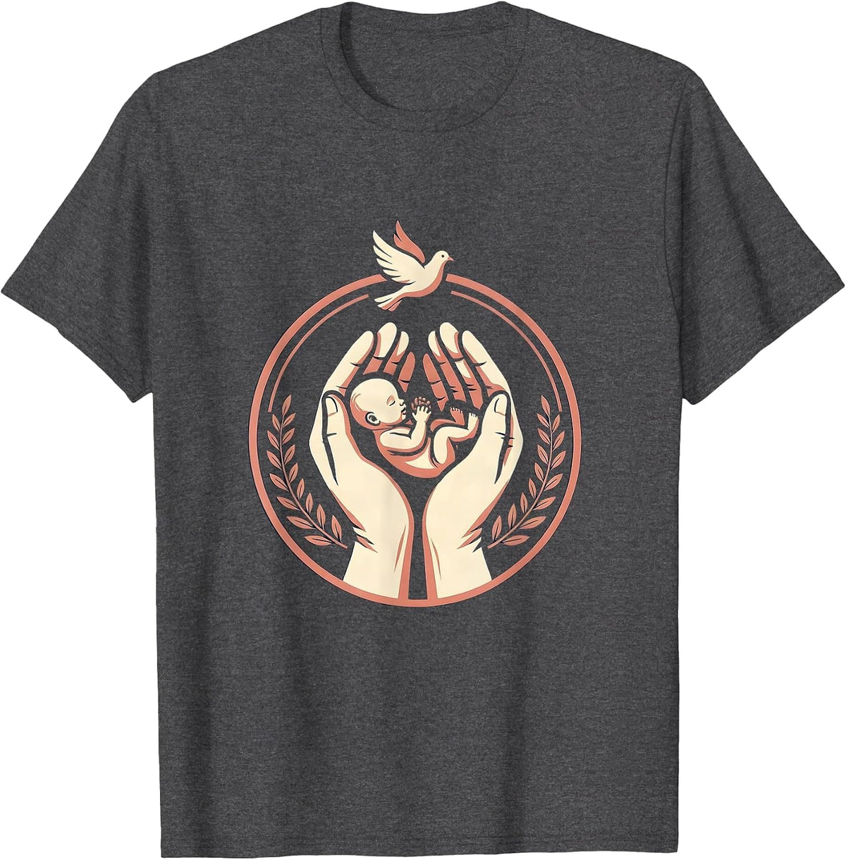 Premature Baby NICU Nursing Graphic Design T-Shirt - Dark Heather Grey