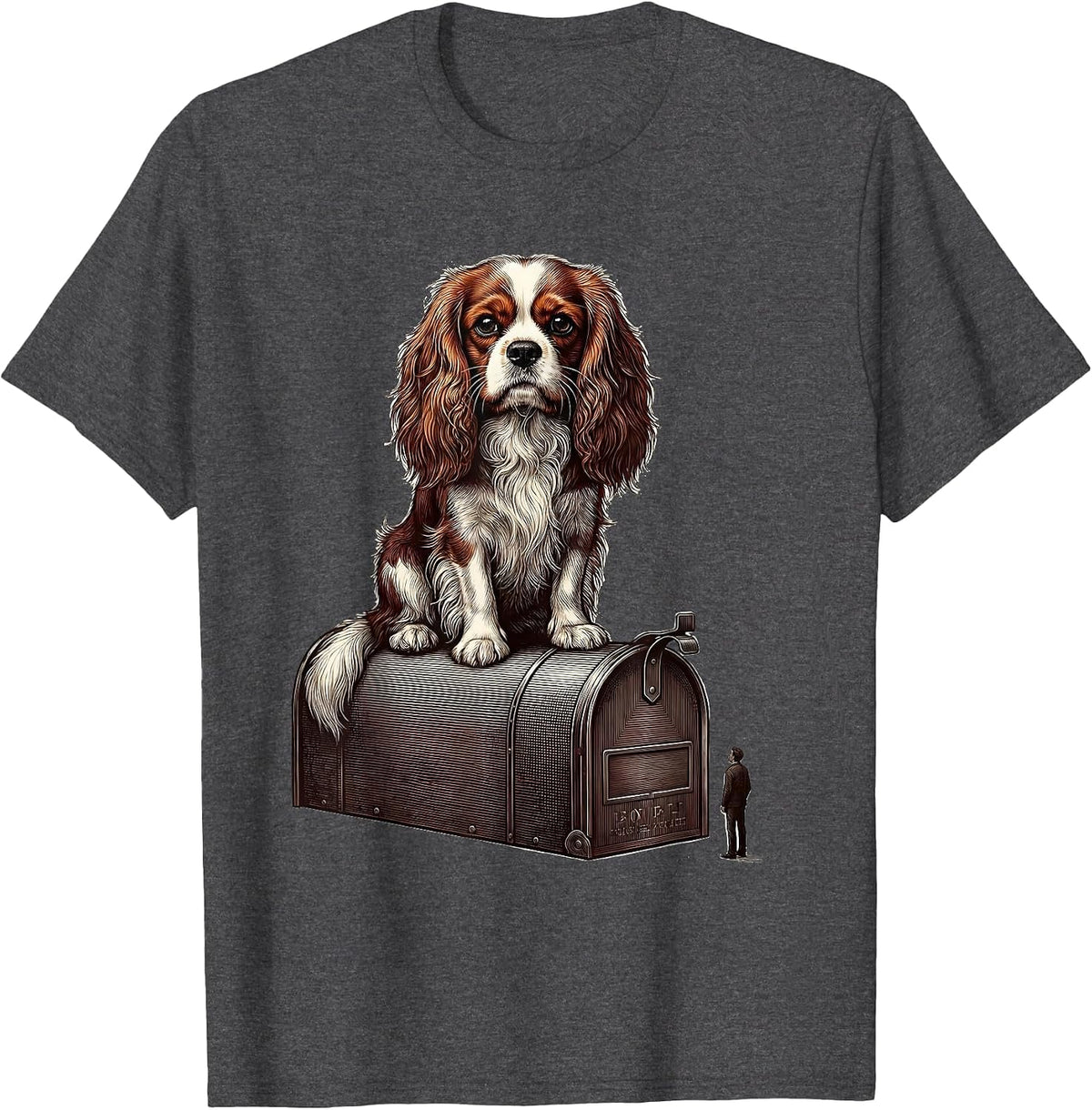 Men's Cavalier King Charles Spaniel Dog Owner Humor T-Shirt - Dark Heather Grey