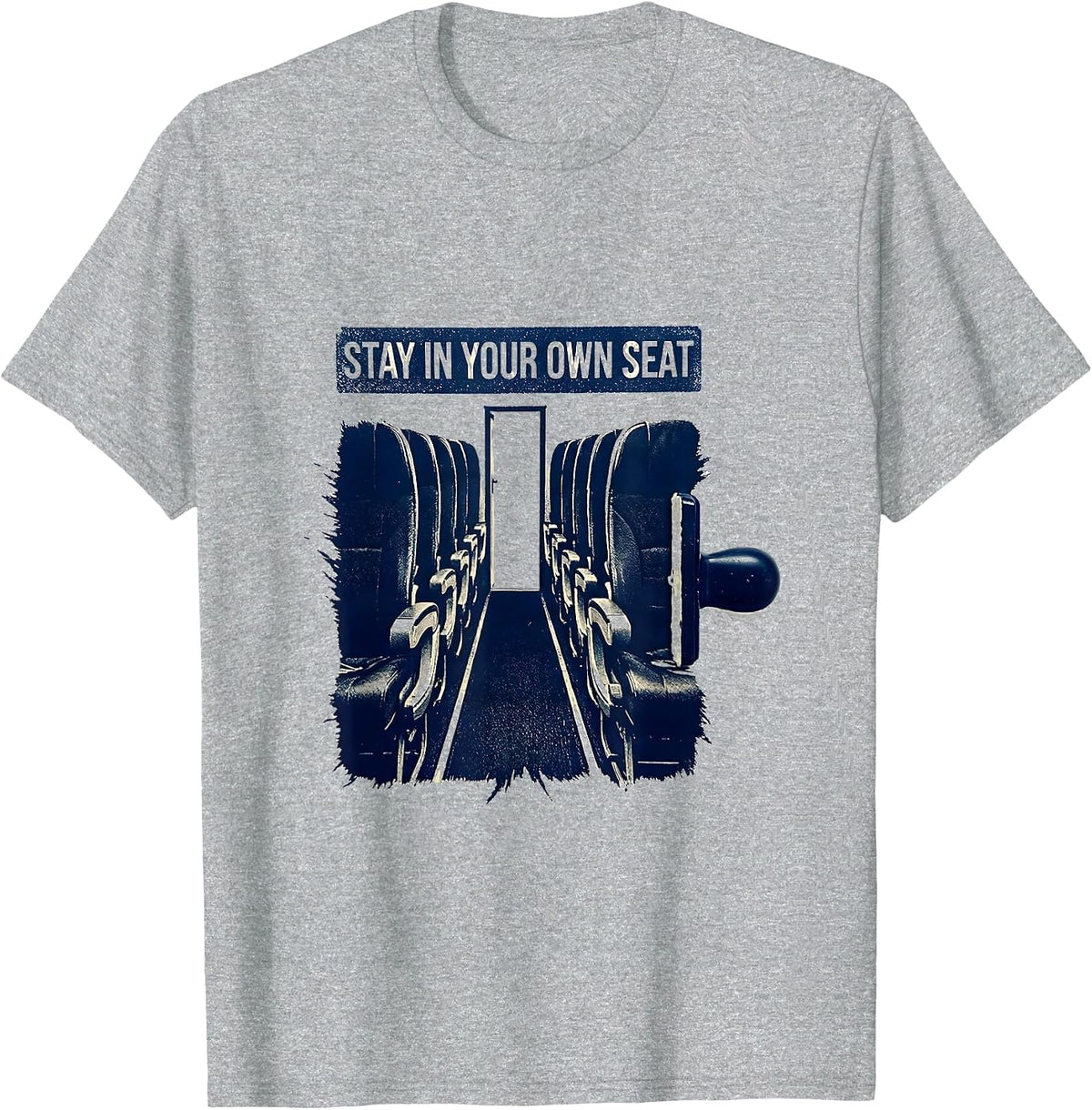 Men's Stay In Your Own Seat Funny School Bus Driver Appreciation T-Shirt - Heather Grey