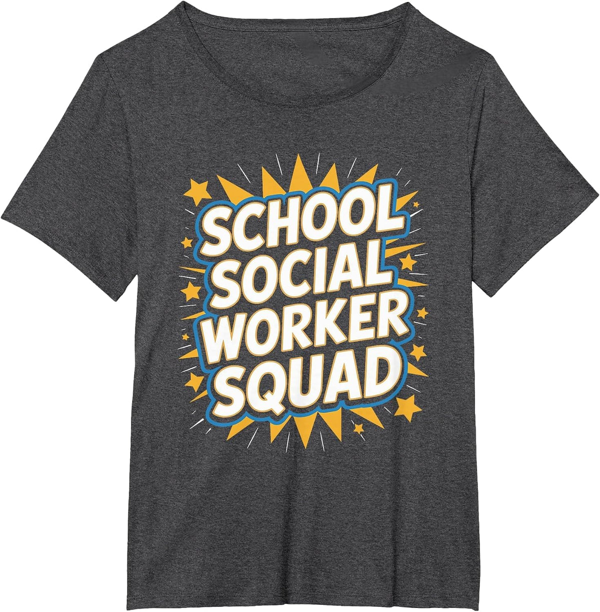 School Social Worker Squad, Social Work and Caseworker Team T-Shirt - Dark Heather Grey