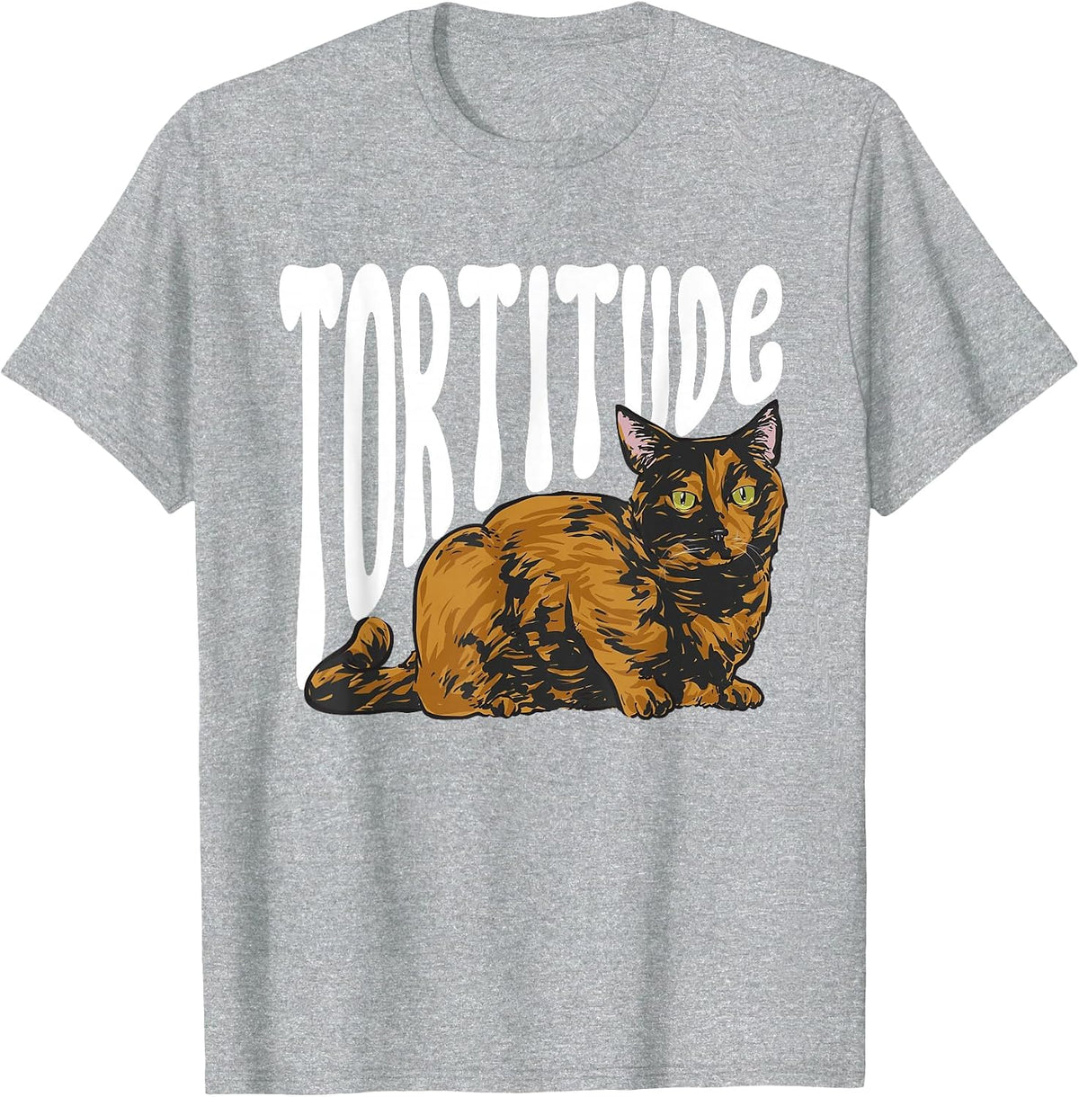 Tortoiseshell Cat Tortitude Tortie Cat T-Shirt - Heather Grey