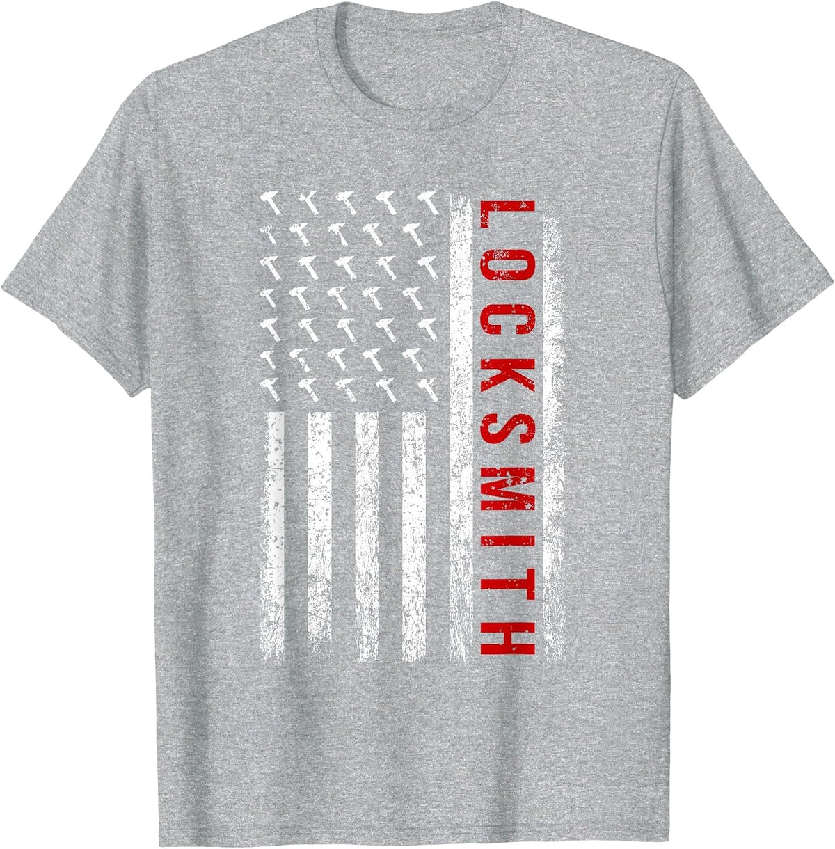 Patriotic Professional Locksmith Lock Picking Picker T-Shirt - Heather Grey