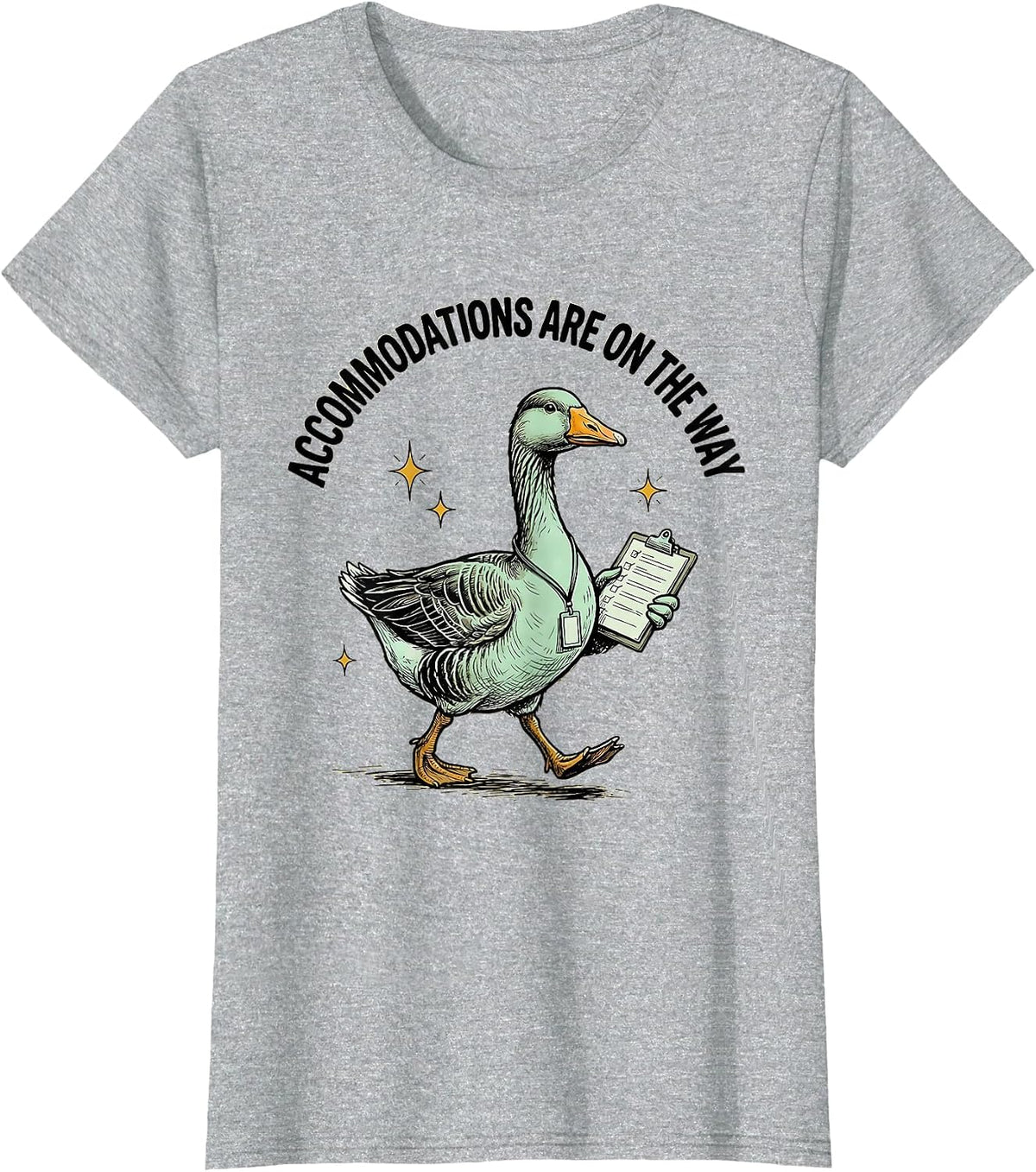 Accommodations Are On The Way Silly Goose Special Education T-Shirt - Heather Grey