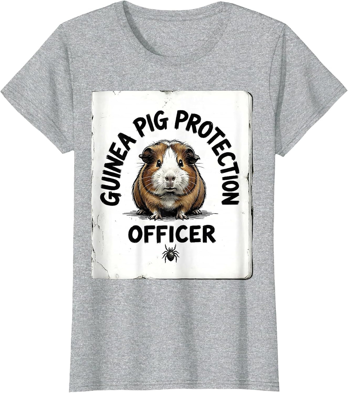 Guinea Pig Protection Officer Funny Small Animal Lover Humor T-Shirt - Heather Grey
