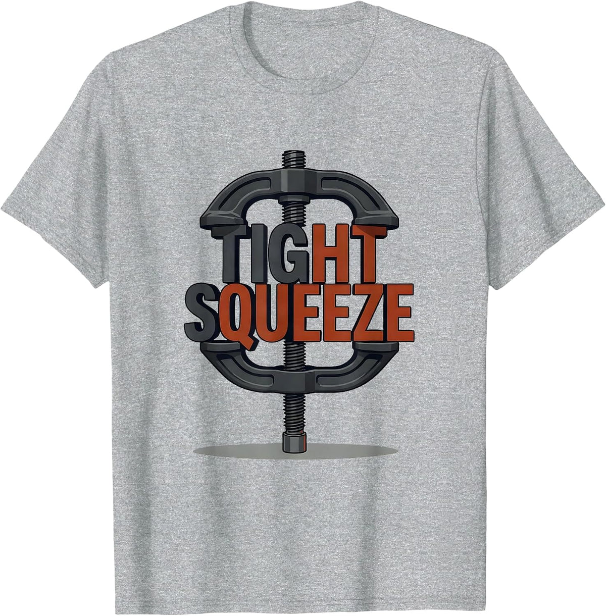 Men's Tight Squeeze Rugged Oilfield Worker Gift for Operators T-Shirt - Heather Grey