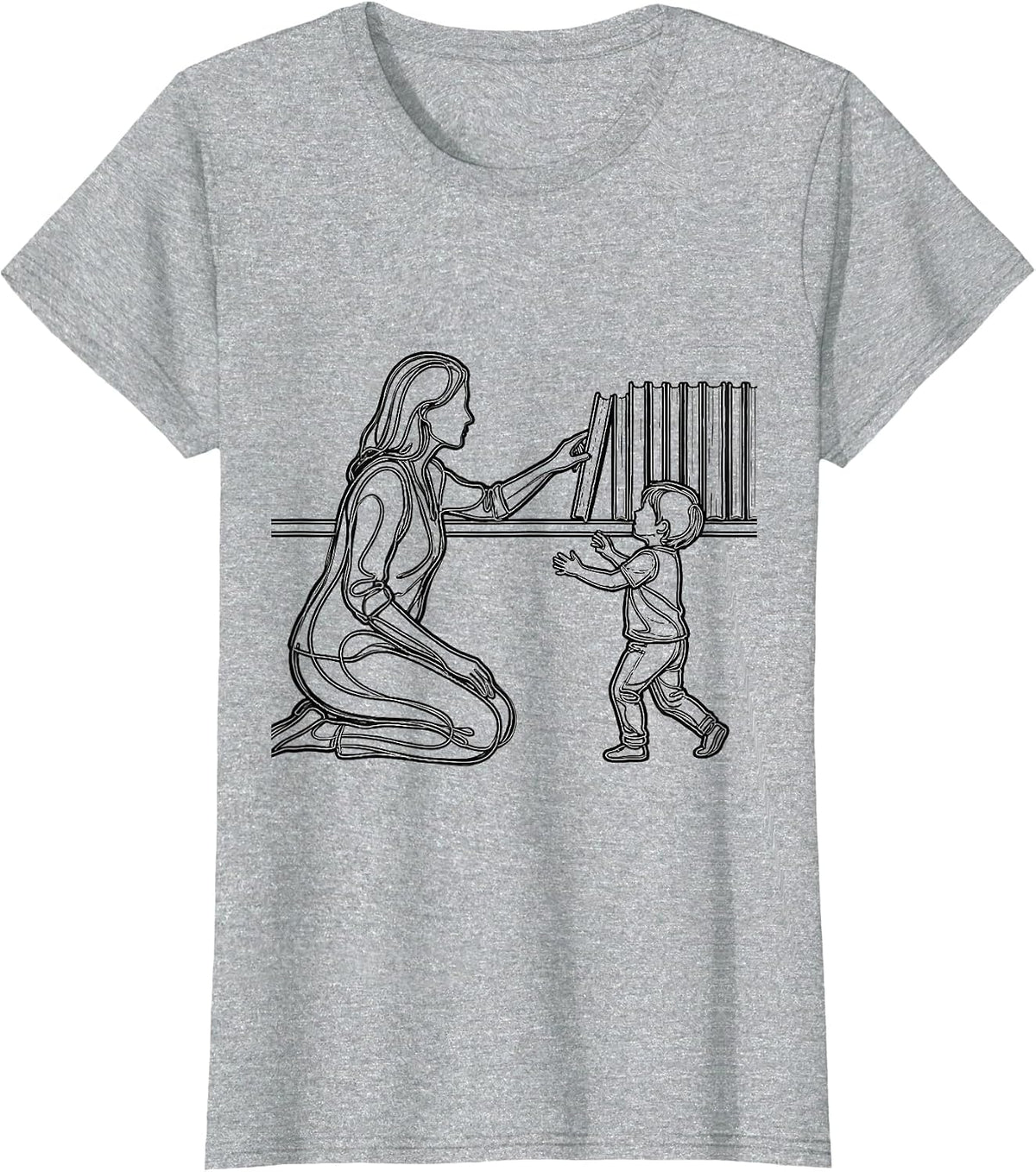 Book Lover Librarian Gift School Library Day T-Shirt - Heather Grey