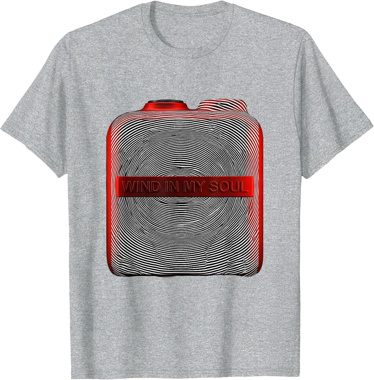 Men's Wind In My Soul Motorcycle Rider Design T-Shirt - Heather Grey
