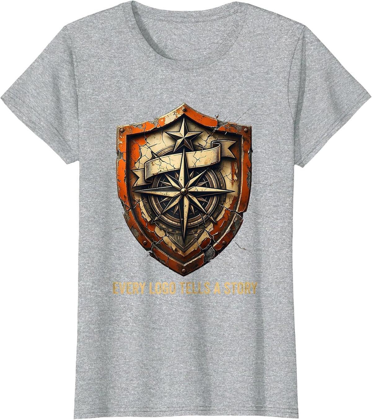 Every Logo Tells a Story Graphic Design T-Shirt - Heather Grey