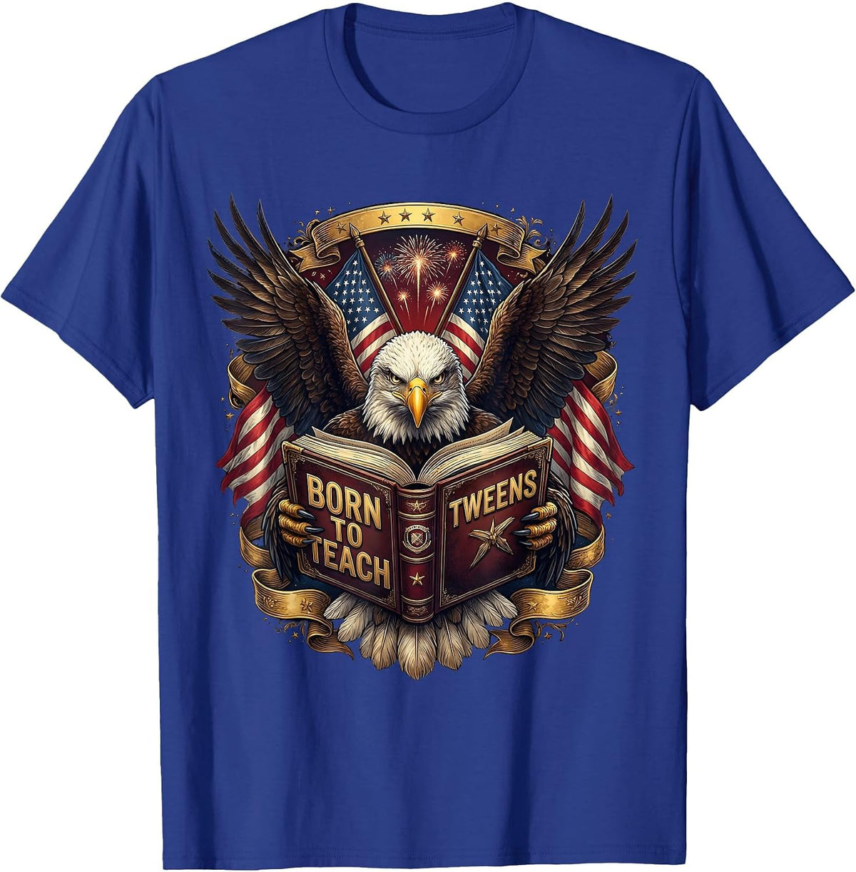 Born to Teach Tweens Middle School Teacher T-Shirt - Royal Blue