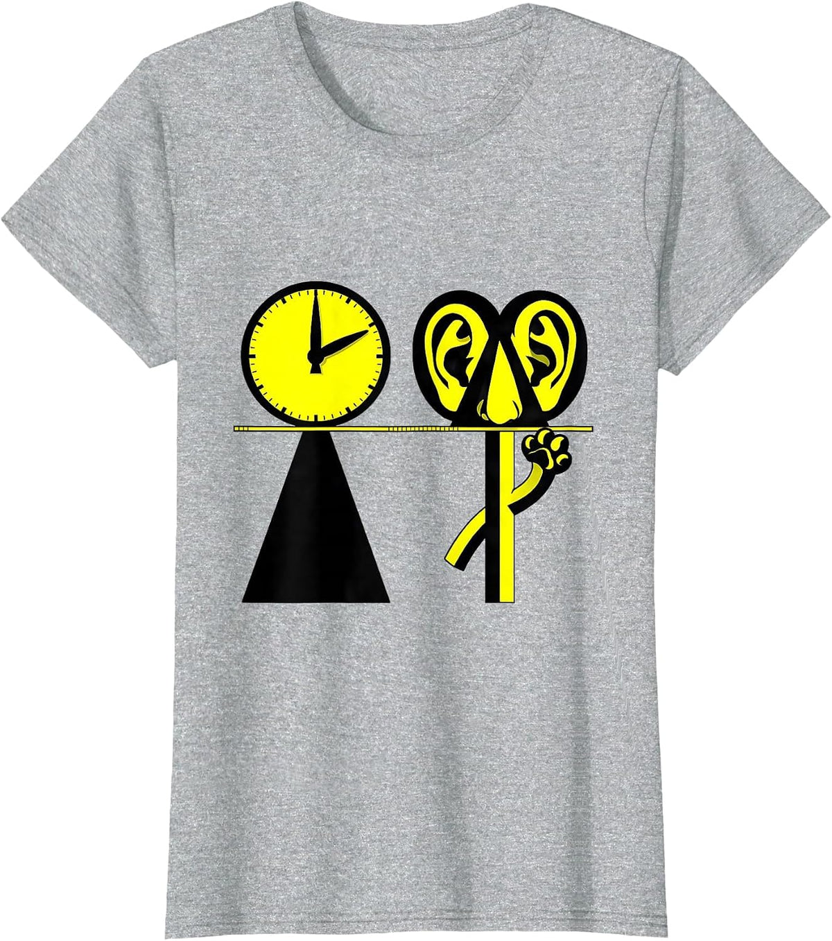 Geometric Koala Lover Flat Design Animal Humor T-Shirt - Heather Grey