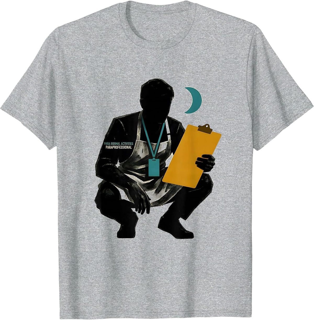 Men's Para Normal Activities Paraprofessional Halloween T-Shirt - Heather Grey