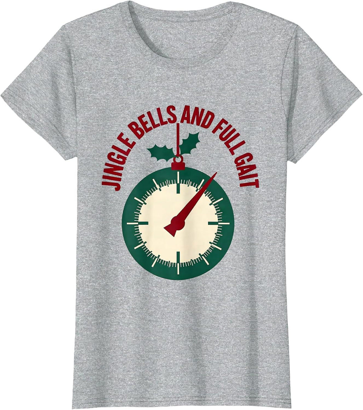 Jingle Bells And Full Gait Funny Therapy Rehab Physical T-Shirt - Heather Grey