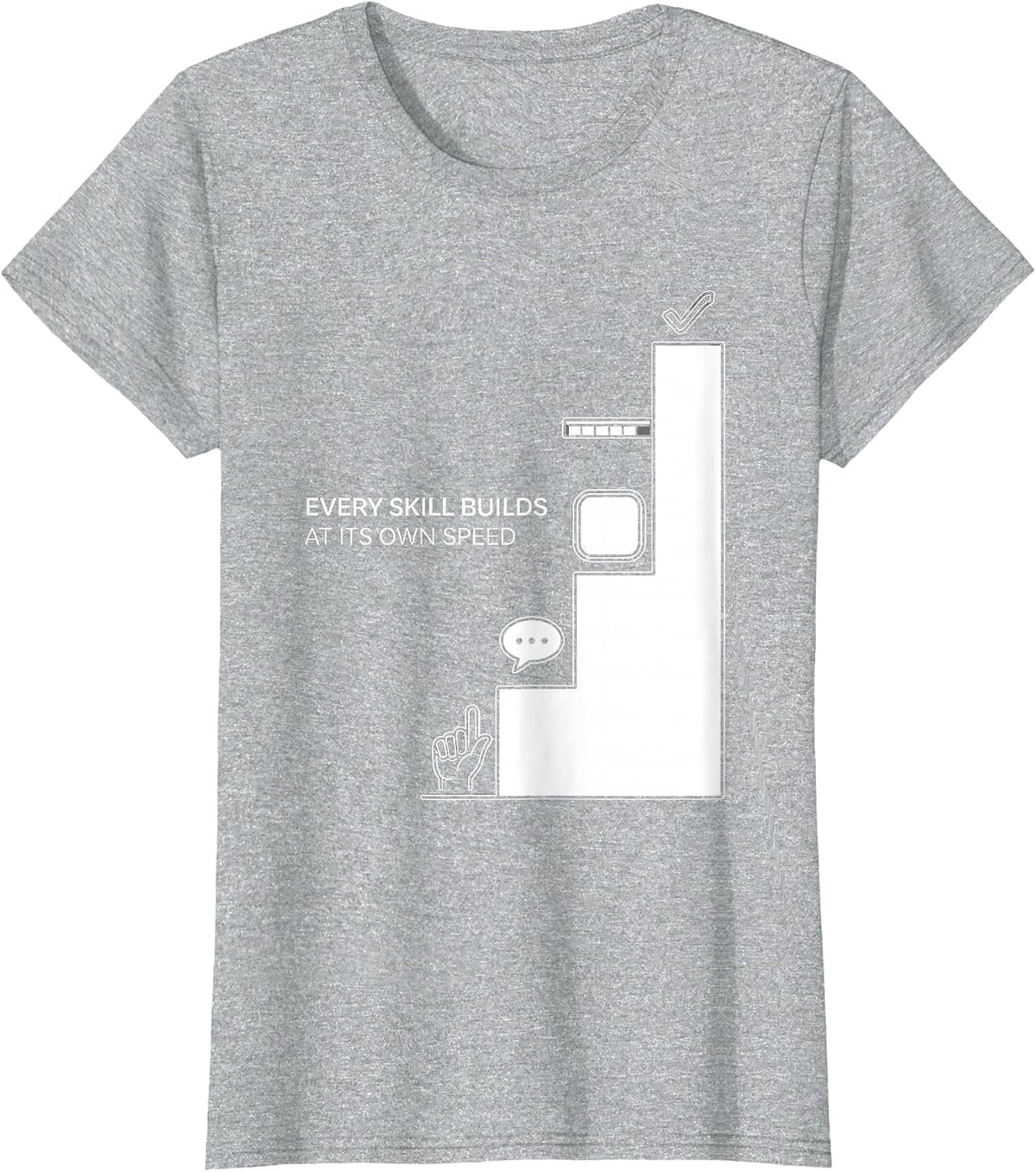 Women's Every Skill Builds At Its Own Speed Special Education T-Shirt - Heather Grey