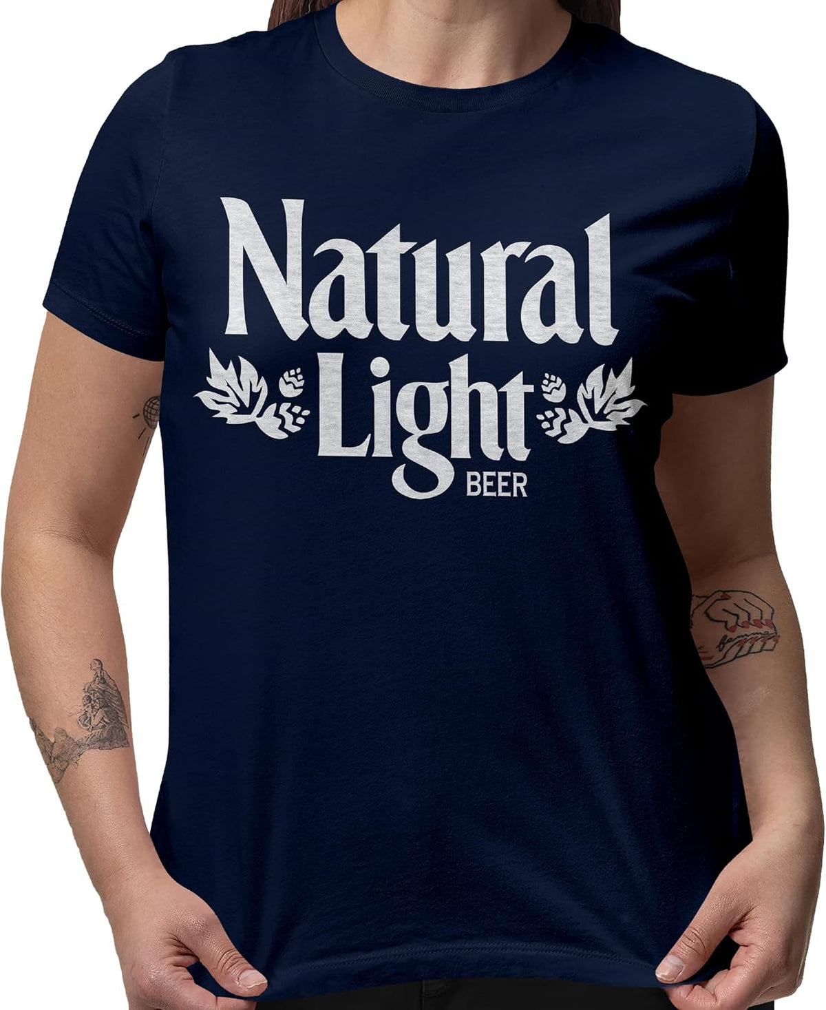 Natty Light Vintage Throwback Logo Men's and Women's Short Sleeve T-Shirt - Navy Blue