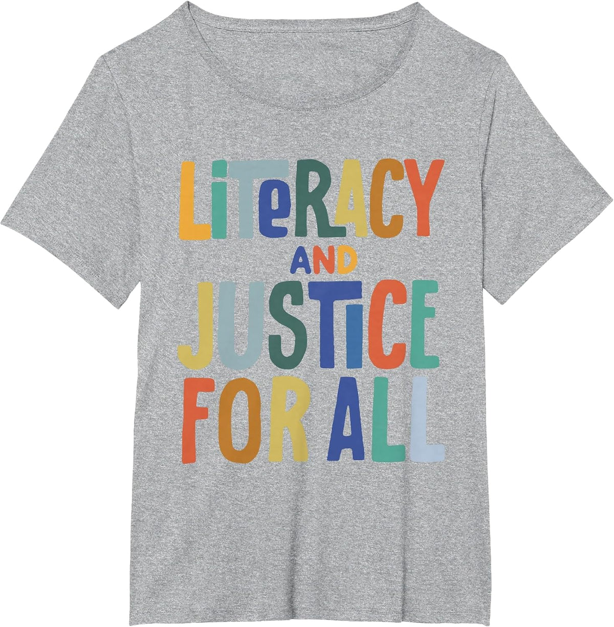 Literacy and Justice for All Protect Libraries Banned Books T-Shirt - Heather Grey