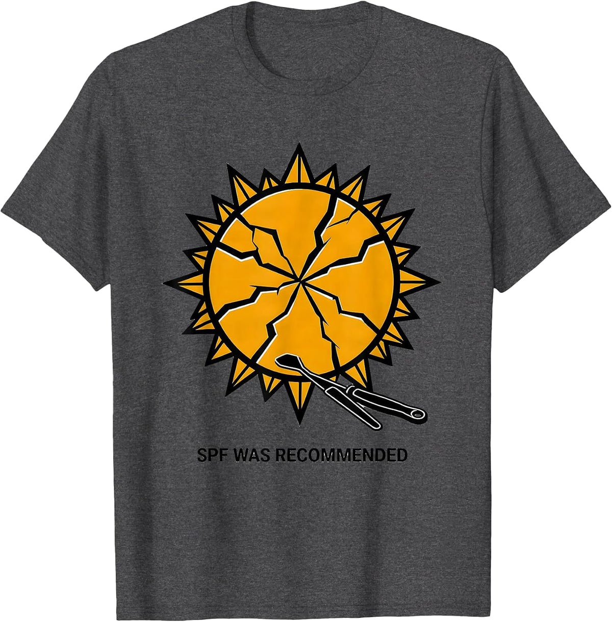 Men's SPF Was Recommended Swiss International Esthetician Skincare T-Shirt - Dark Heather Grey