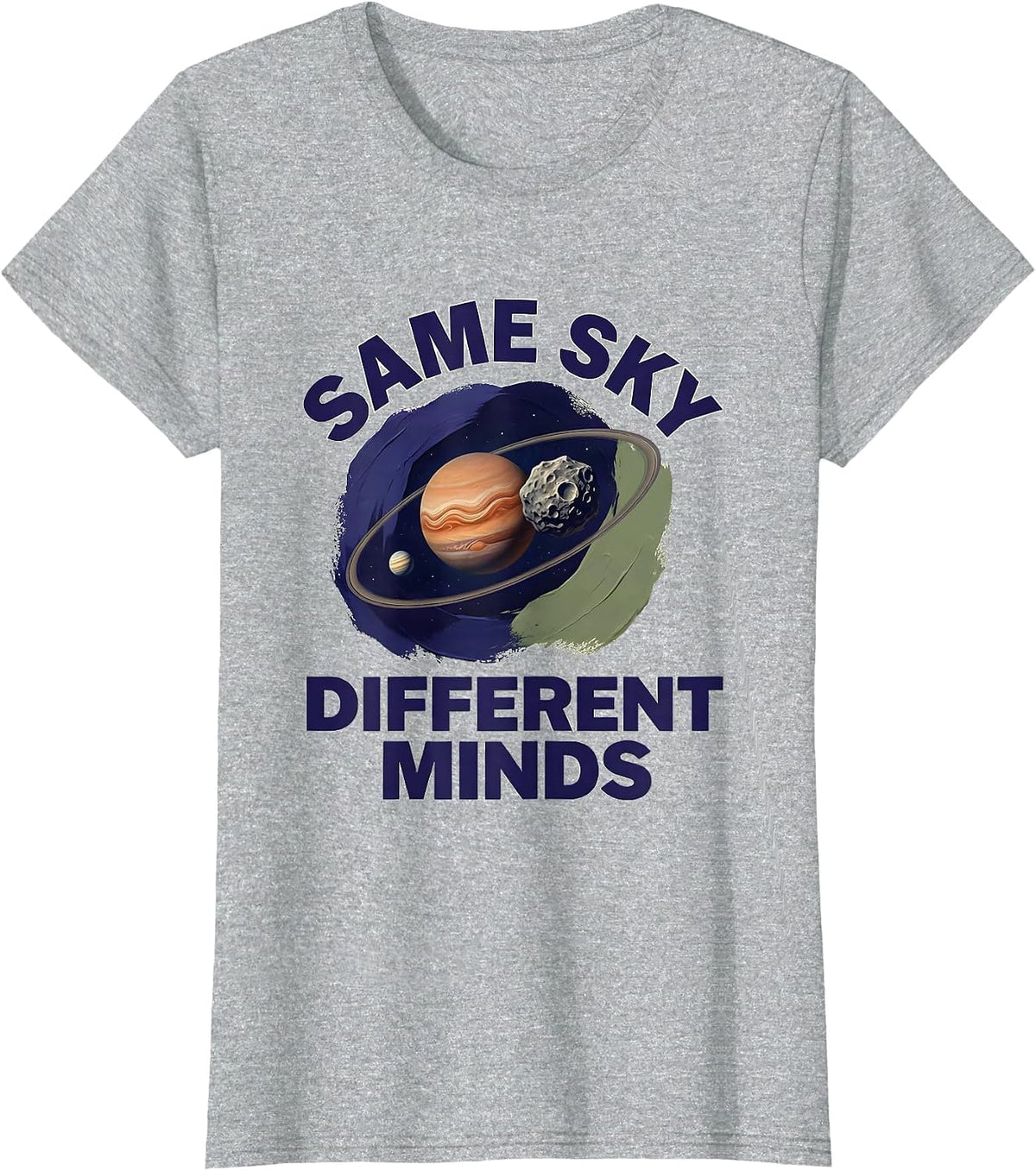Women's Same Sky Different Minds Neurodiverse Universe Special T-Shirt - Heather Grey