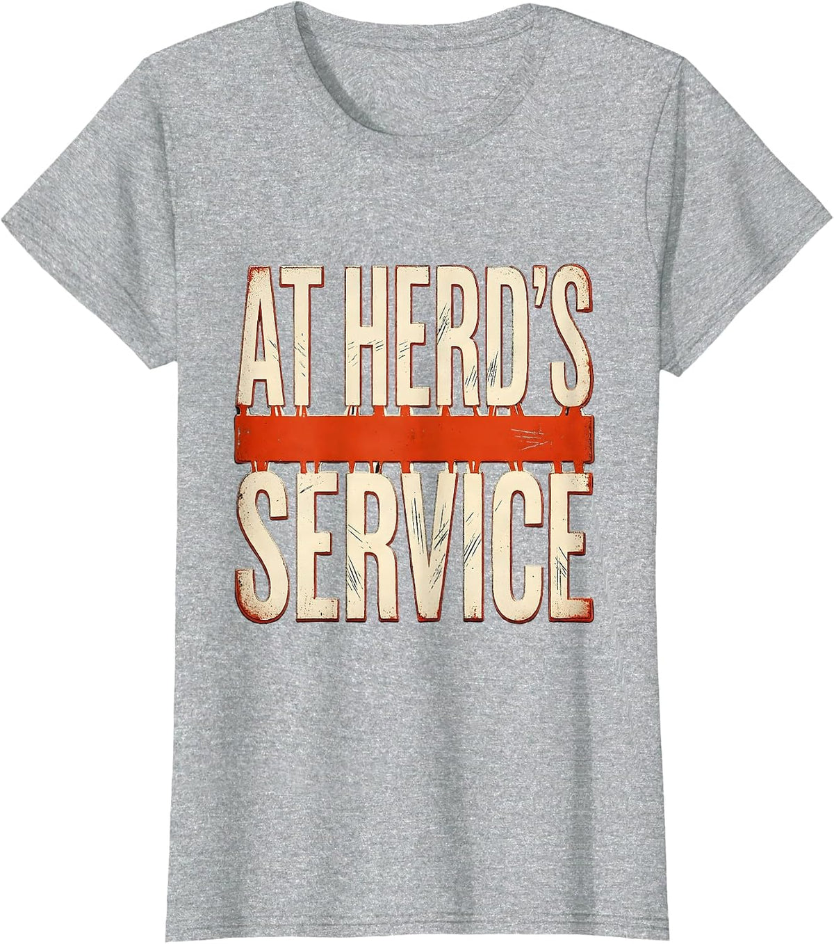 At Herd's Service Funny Border Collie Dog Lover Humor T-Shirt - Heather Grey