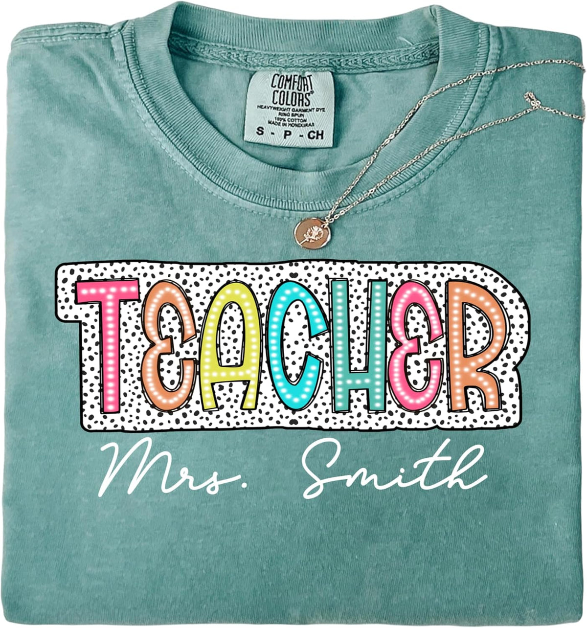 NAZENTI Personalized Teacher Shirt with Name – Custom Back to School T-Shirt for Women, First Day of School Gifts Teachers -