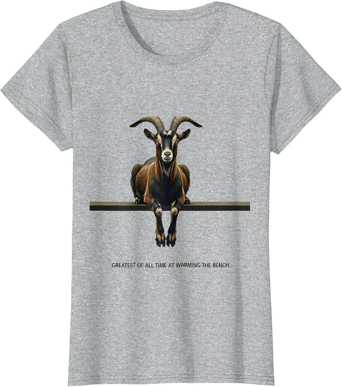 Greatest Of All Time At Warming The Bench Funny T-Shirt - Heather Grey
