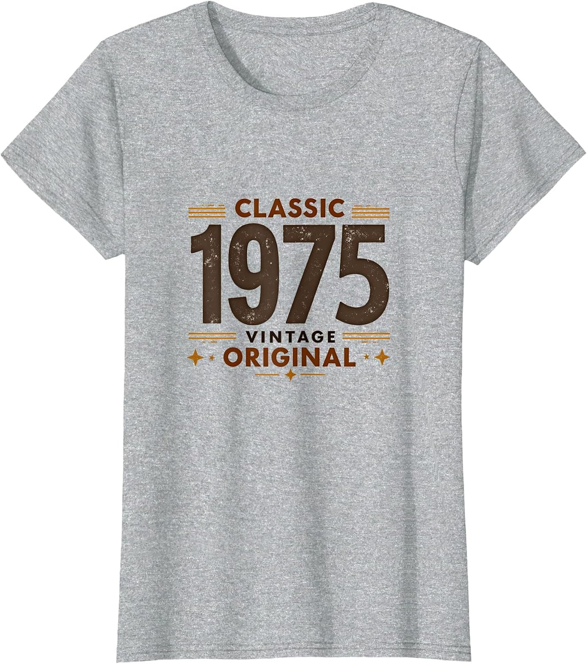 Classic Vintage Original 1975 Retro Design T-Shirt - Heather Grey