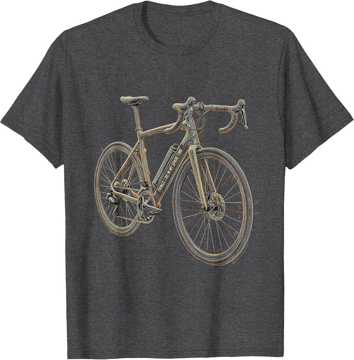 Things I Do In My Spare Time Topographic Electric Road T-Shirt - Dark Heather Grey