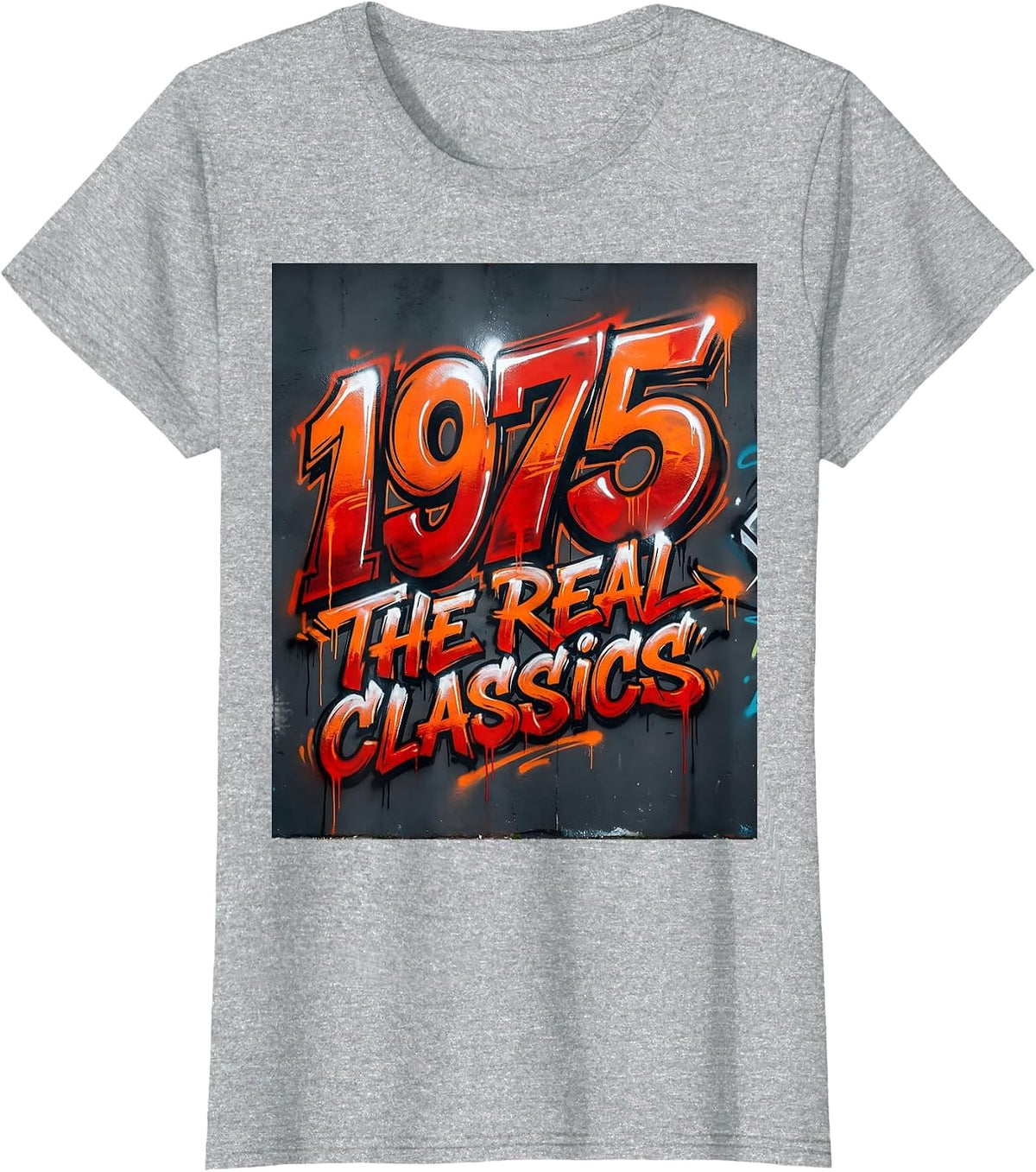 1975 The Real Classics Vintage Birthday Design T-Shirt - Heather Grey